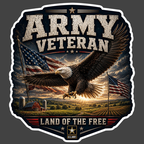 Army veteran sticker vinyl - army,